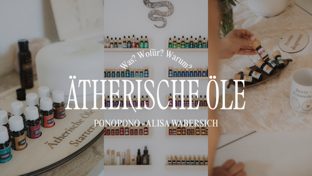 Ätherische Öle von Young Living aus verschiedenen Perspektiven im Regal